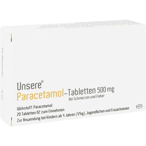 Unsere Paracetamol-Tabletten 500 mg 20 St Dan Pharma GmbH Pharmazeutische Großhandlung bei onfy.de kaufen 19679276