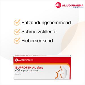 Erfahrungen mit Ibuprofen Al Akut 400mg Filmtabletten - 50 Kundenbewertungen | onfy.de 05020875
