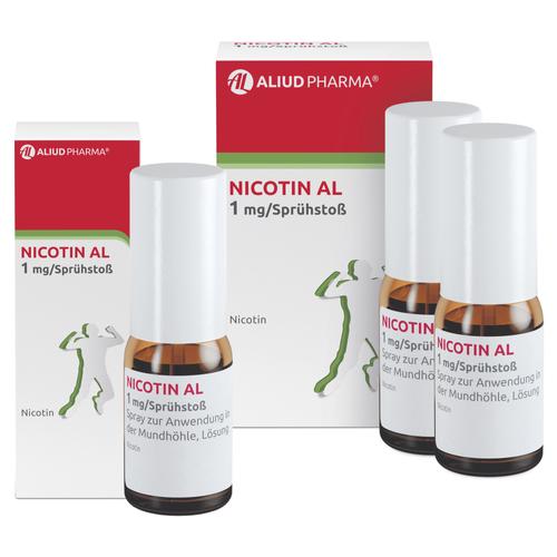 Nicotin Al 1mg/Sprühstoß Spray Z.an.i.d.mundhö Lsg 2 St ALIUD Pharma bei onfy.de kaufen 16086334