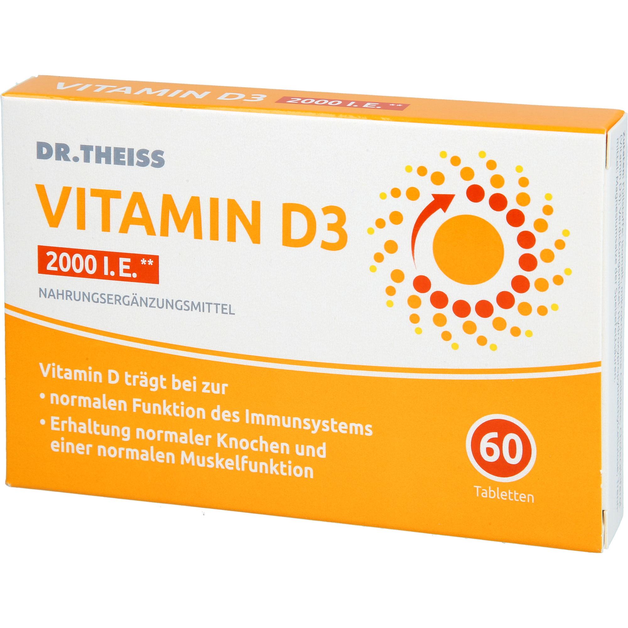 Dr. Theiss Vitamin D3 Tabletten 2000 I.e. 60 St Dr. Theiss Naturwaren bei onfy.de kaufen 19902900
