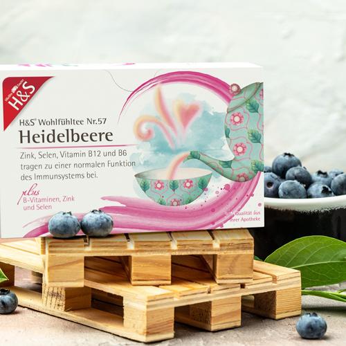 H&S Heidelbeere mit B-Vitaminen Zink und Selen 20x2.5 g H&S Tee - Gesellschaft bei onfy.de kaufen 17446941