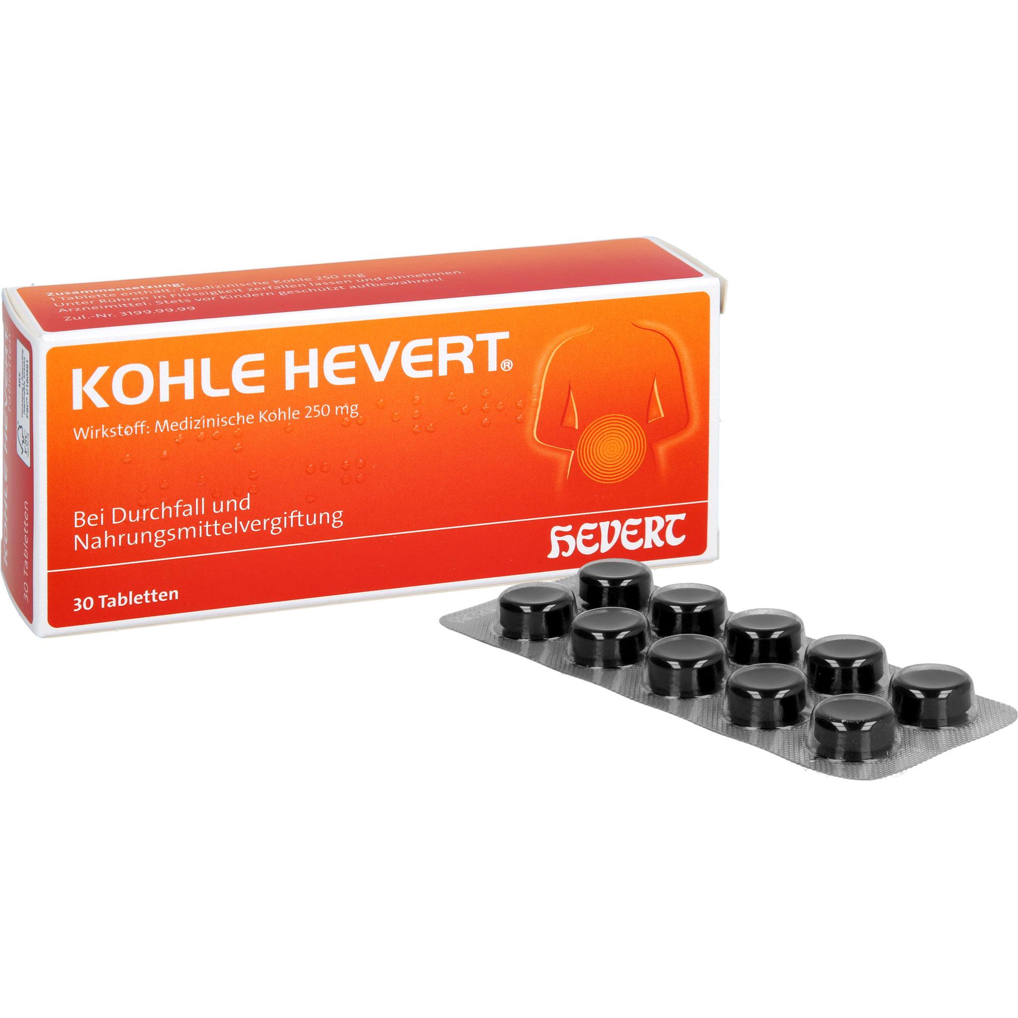 Kohle Hevert 30 St Hevert-Arzneimittel bei onfy.de kaufen 19428491