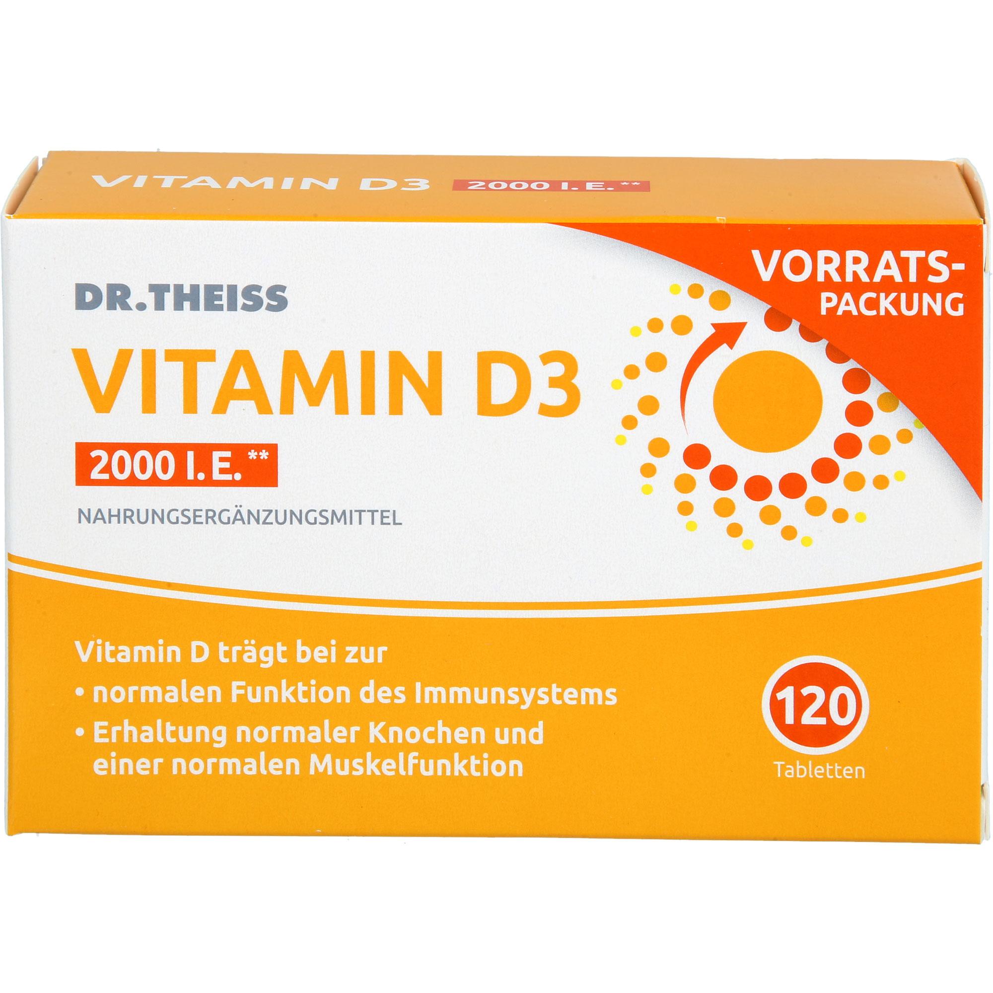 Dr. Theiss Vitamin D3 Tabletten 2000 I.e.