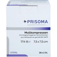 Mullkompresse Prisoma Steril 7.5x7.5 cm 8-Fach null