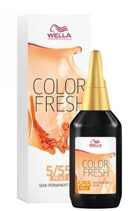 Wella Professionals Color Fresh Liquid Haarfarbe 75 ml / 5/55 Hellbraun Mahagoni-intensiv