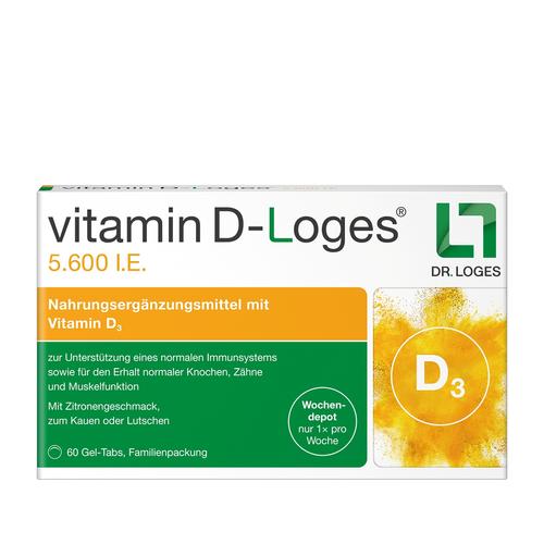 Vitamin D-Loges 5.600 I.e. Wochendepot Fam.-Pack. 60 St Dr. Loges bei onfy.de kaufen 11640978