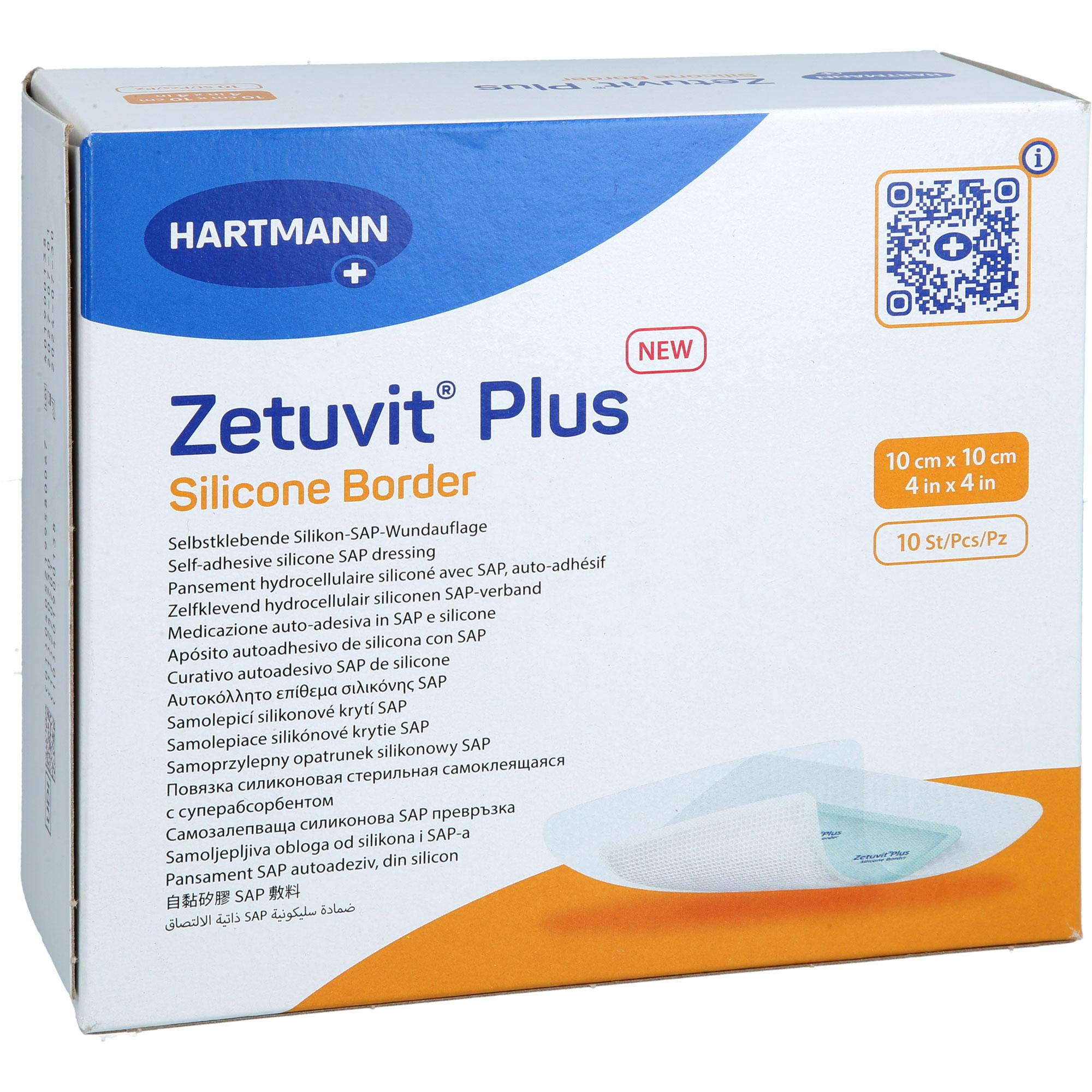 Zetuvit Plus Silicone Border Steril 10x10 cm 10 St adequapharm bei onfy.de kaufen 19797047