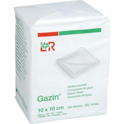 Gazin Mullkomp.10x10 cm Unsteril 8Fach Op 100 St EurimPharm Arzneimittel bei onfy.de kaufen 18363217