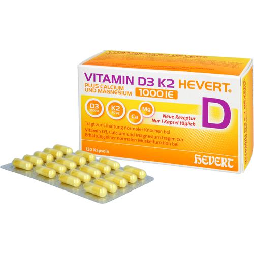 Vitamin D3 K2 Hevert+calcium und Magnesium 1000 Ie 120 St Hevert-Arzneimittel bei onfy.de kaufen 19295676