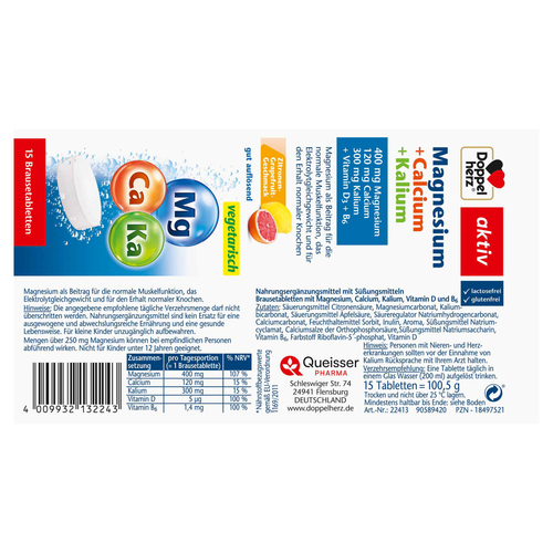 Doppelherz Magnesium + Calcium + Kalium 15 St Queisser Pharma bei onfy.de kaufen 18497521