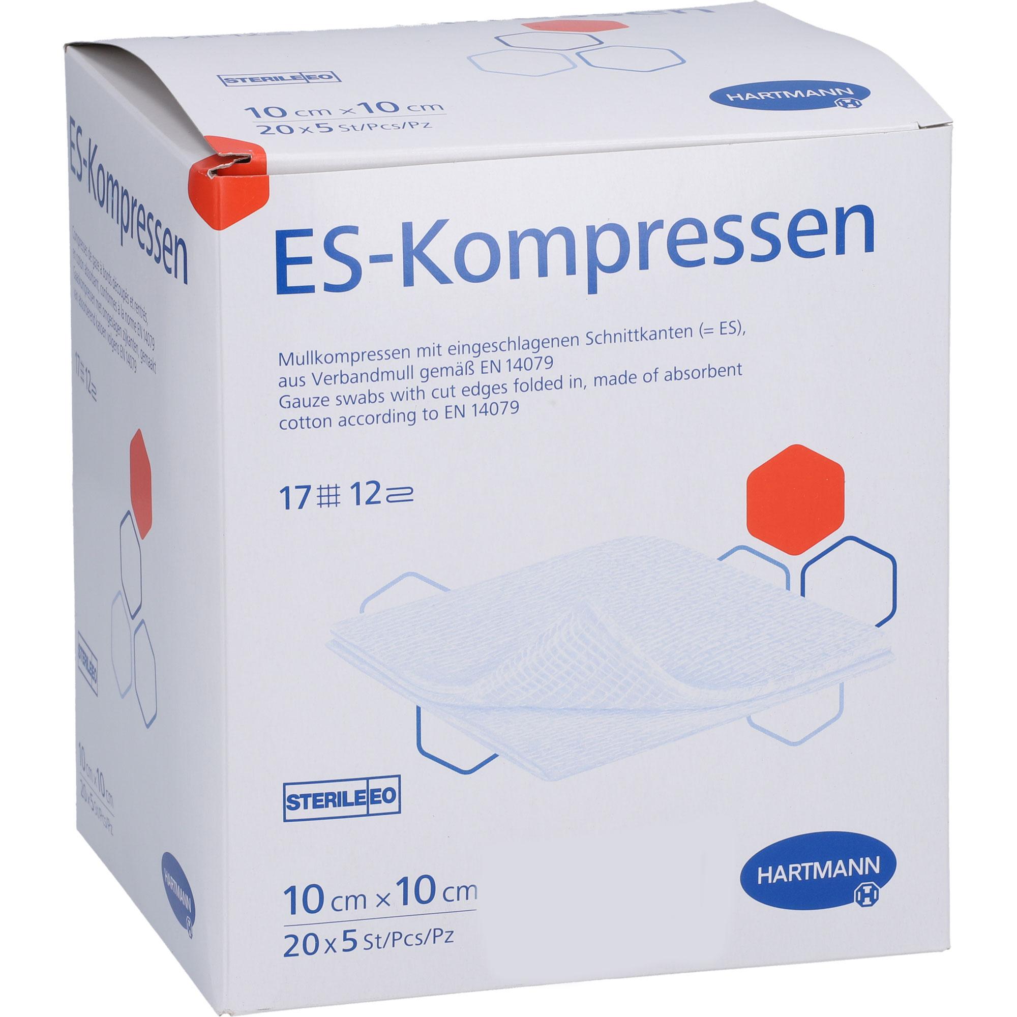 Es-Kompressen Steril 10x10 cm 12Fach Großpackung 20x5 St Crosp Medical bei onfy.de kaufen 19357259