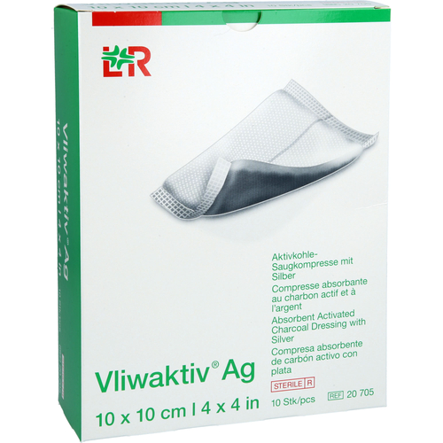 Vliwaktiv Ag Aktivkohle Saugkomp.m.silber 10x10 cm 10 St Docpharm bei onfy.de kaufen 19874925