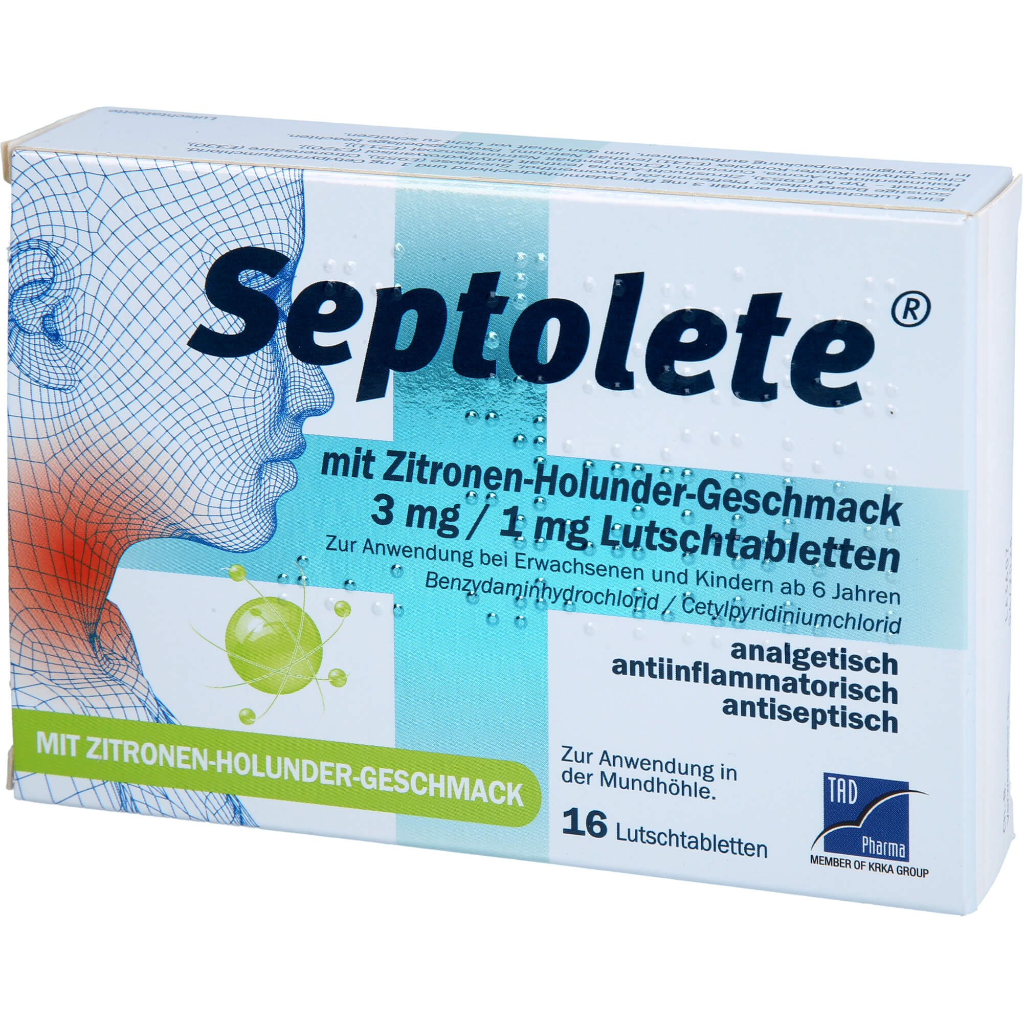Septolete M. Zitronen-Holunder-Geschm. 3mg/1mg Lut 16 St TAD Pharma bei onfy.de kaufen 19104446