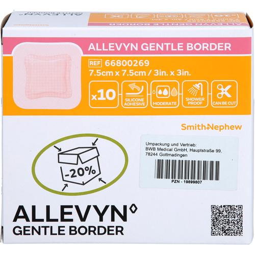 Allevyn Gentle Border 7.5x7.5 cm Schaumverb. 10 St BWB Medical bei onfy.de kaufen 19899807