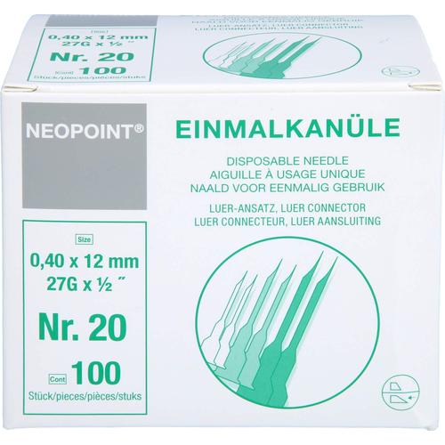 Einmalkanüle Neopoint 27Gx3/4 0.40x20Mm Steril 100 St Diaprax bei onfy.de kaufen 00363323