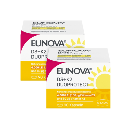 Eunova Duoprotect D3+k2 4000Ie/80Ug Kombi 2x90 St STADA Consumer Health Deutschland bei onfy.de kaufen 18240319