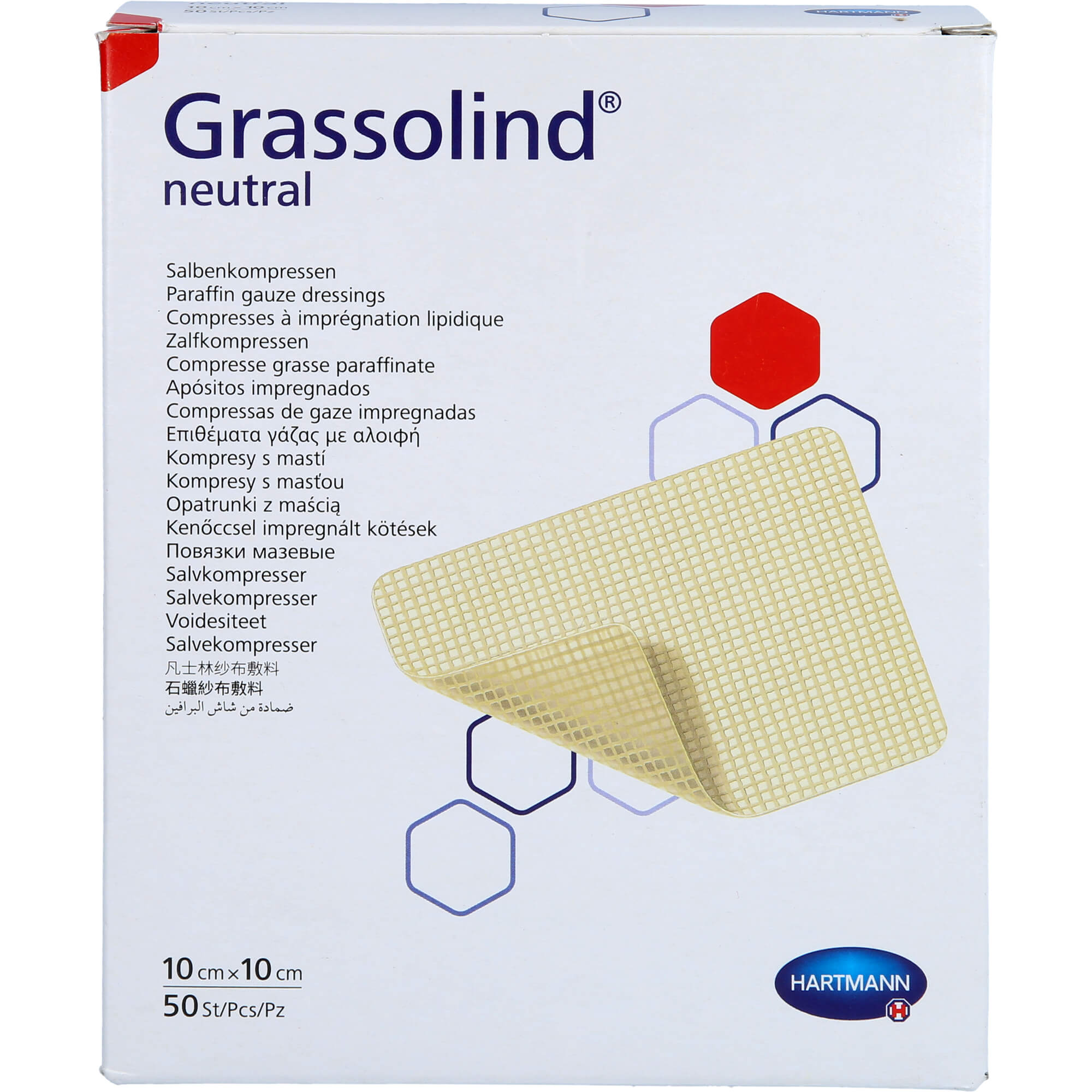 Grassolind Salbenkompressen 10x10 cm Steril