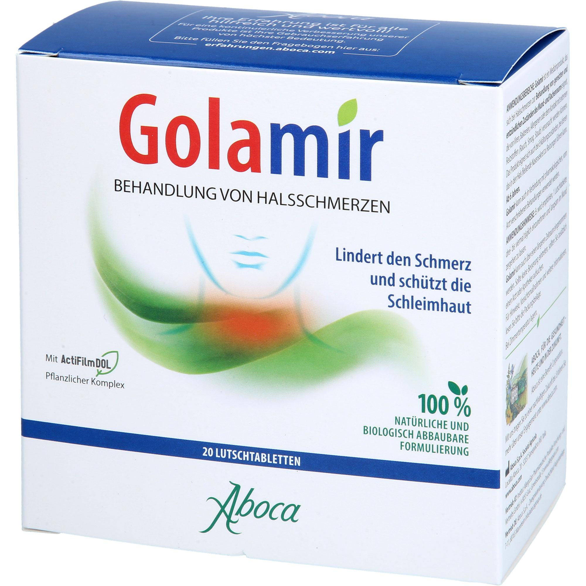 Golamir Lutschtabletten 20 St ABOCA S.P.A. SOCIETA' AGRICOLA bei onfy.de kaufen 19095084