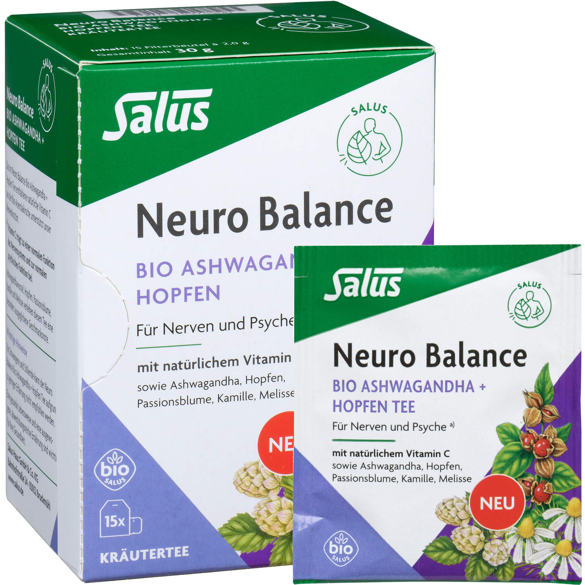Neuro Balance Bio Ashwagandha + Hopfen Tee Salus 15 St SALUS Pharma bei onfy.de kaufen 19375300