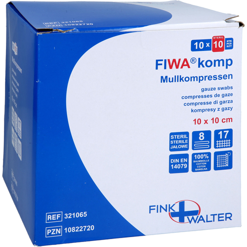 Mullkompressen 10x10cm Steril 8-Fach 10x10 St Fink & Walter bei onfy.de kaufen 10822720