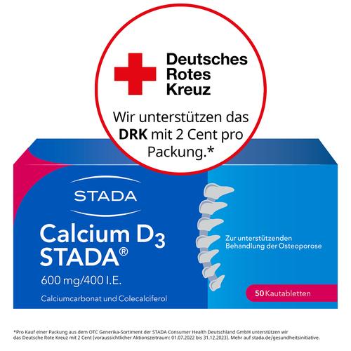 Calcium D3 Stada 600mg/ 400 I.e. Kautabletten 50 St STADA Consumer Health Deutschland bei onfy.de kaufen 00574505