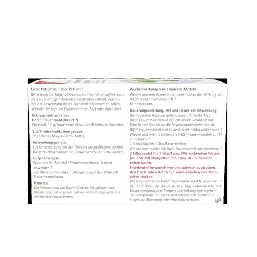 H&S Frauenmantelkraut N 20x1.0 g H&S Tee - Gesellschaft bei onfy.de kaufen 11855822