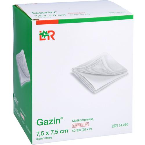 Gazin Mullkomp.7.5x7.5 cm Steril 8Fach 25x2 St EurimPharm Arzneimittel bei onfy.de kaufen 18754892