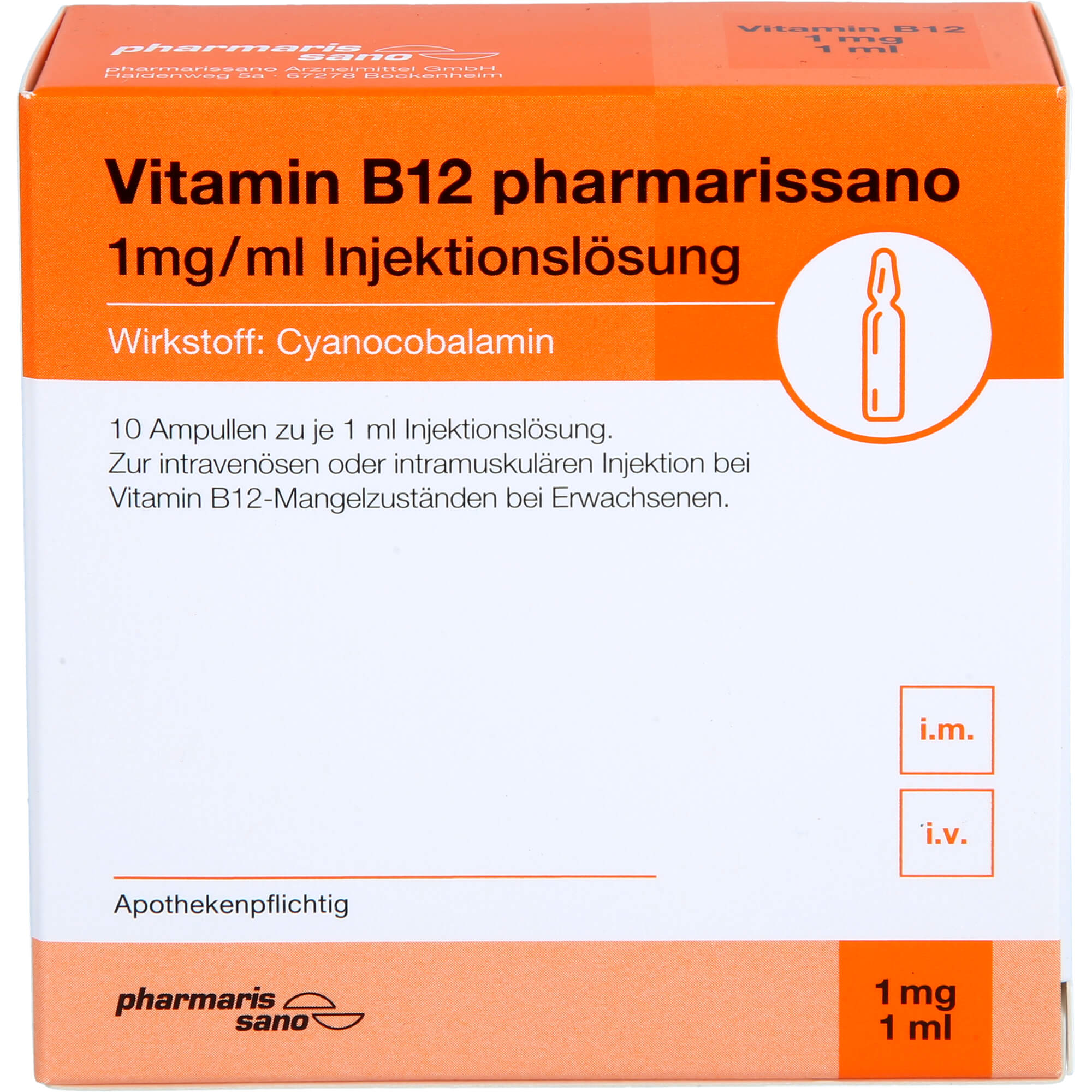 Vitamin B12 Pharmarissano 1 mg/ml Injektionslösung null