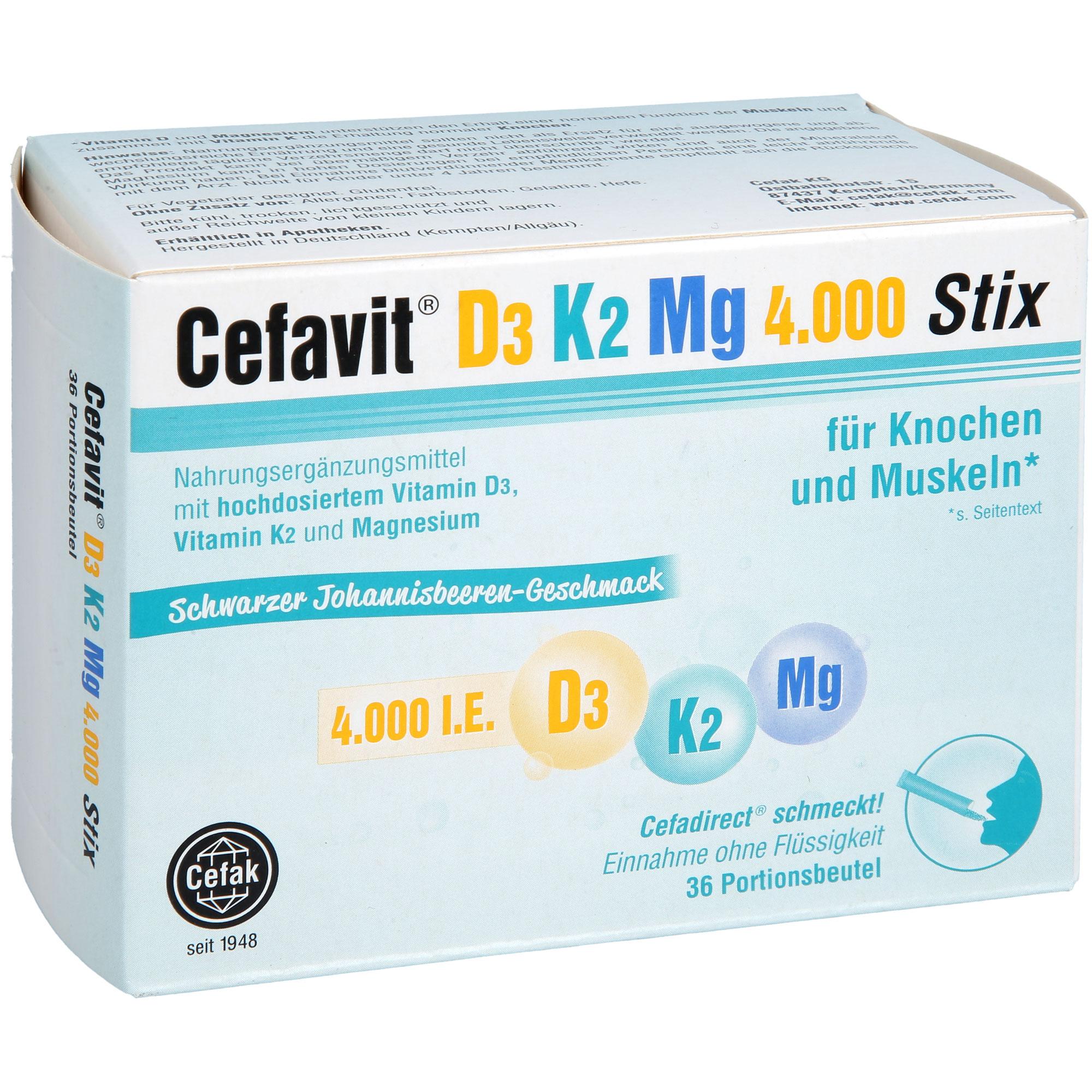 Cefavit D3 K2 mg 4.000 Stix 36 St Cefak bei onfy.de kaufen 18849397