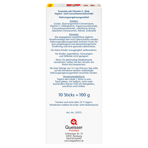 Doppelherz Heisser Ingwer + Curcuma 10 St Queisser Pharma bei onfy.de kaufen 16528677