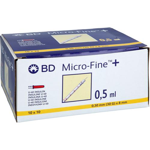 Bd Micro-Fine+ Insulinspr.0.5 ml U40 8 Mm 100x0.5 ml ACA Müller/ADAG Pharma bei onfy.de kaufen 18000319