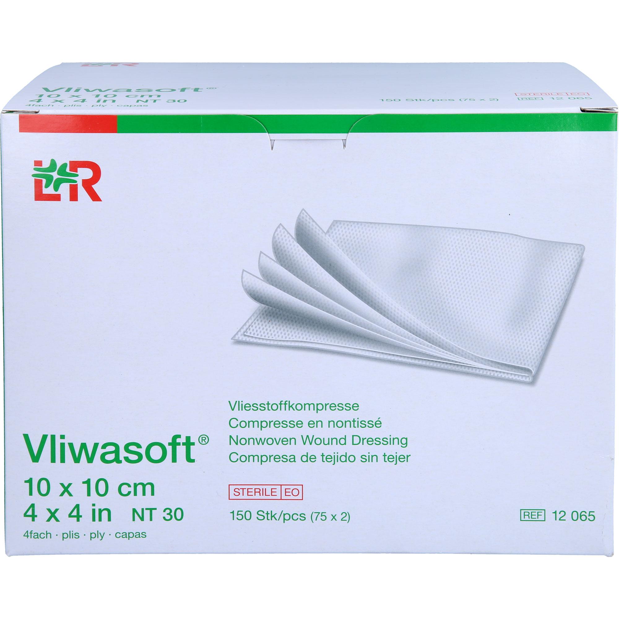 Vliwasoft Vlieskompressen Steril 10x10 cm 4L. null