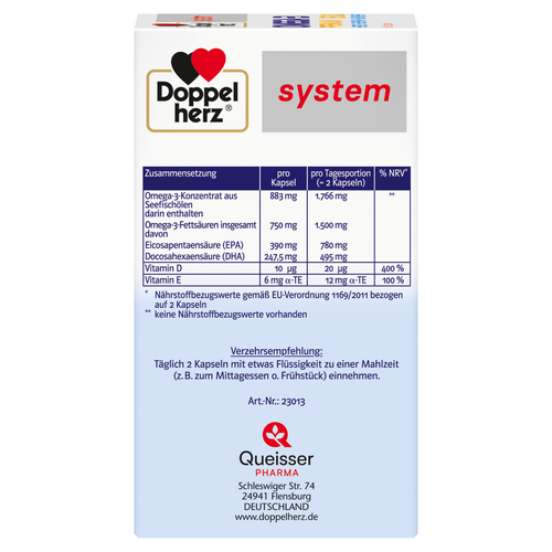 DOPPELHERZ Omega-3 Premium 1500 system Kapseln 60 St  60 St Queisser Pharma bei onfy.de kaufen 17173986