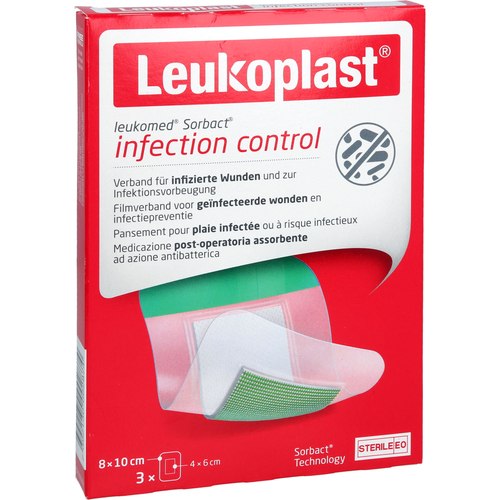 Leukoplast Leukomed Sorbact Steril 8 x 10 cm 3 St BSN medical bei onfy.de kaufen 19161763