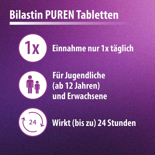 Bilastin Puren 20 mg Tabletten 100 St PUREN Pharma bei onfy.de kaufen 19767388