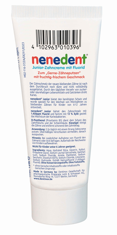 Nenedent Junior-Zahncreme 75 ml Dentinox Gesellschaft für pharmazeutische Präparate bei onfy.de kaufen 10311600