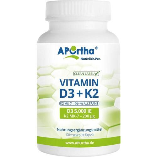 D3 5.000 Ie + K2 Mk-7 200 Ug Vegetarisch 120 St APOrtha Deutschland bei onfy.de kaufen 16778032