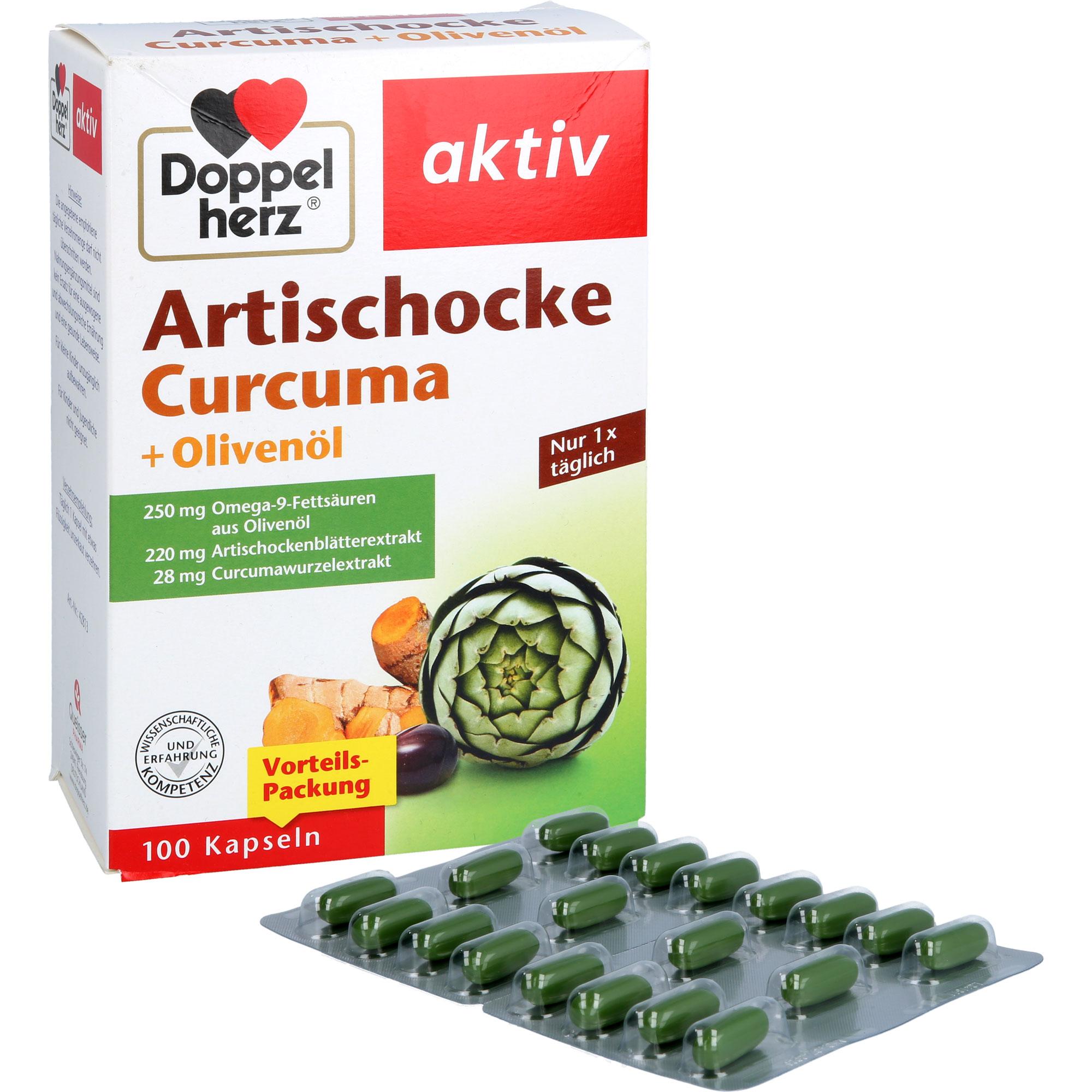 Doppelherz Artischocke Curcuma+olivenöl 100 St Queisser Pharma bei onfy.de kaufen 19289351