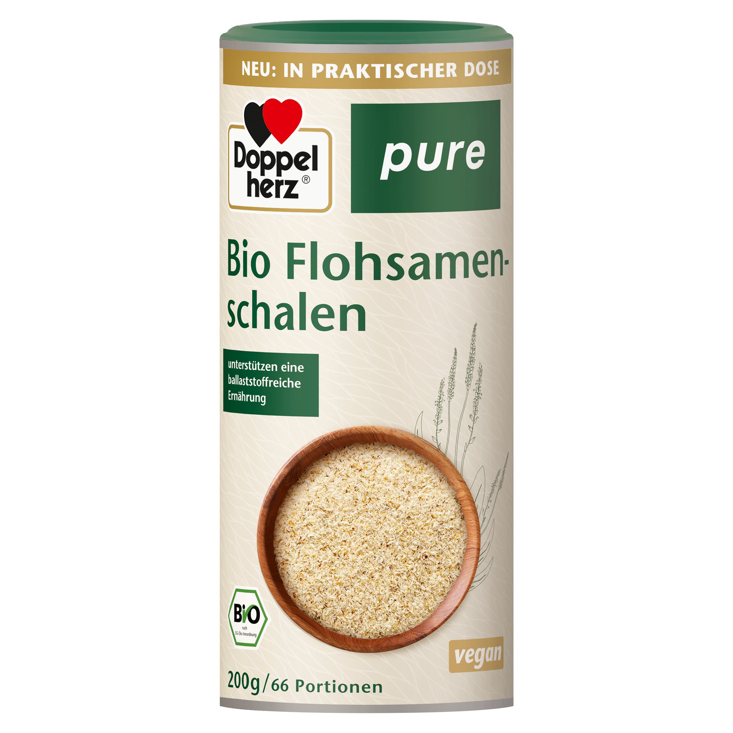 DOPPELHERZ Bio Flohsamenschalen pure Pulver 200 g null