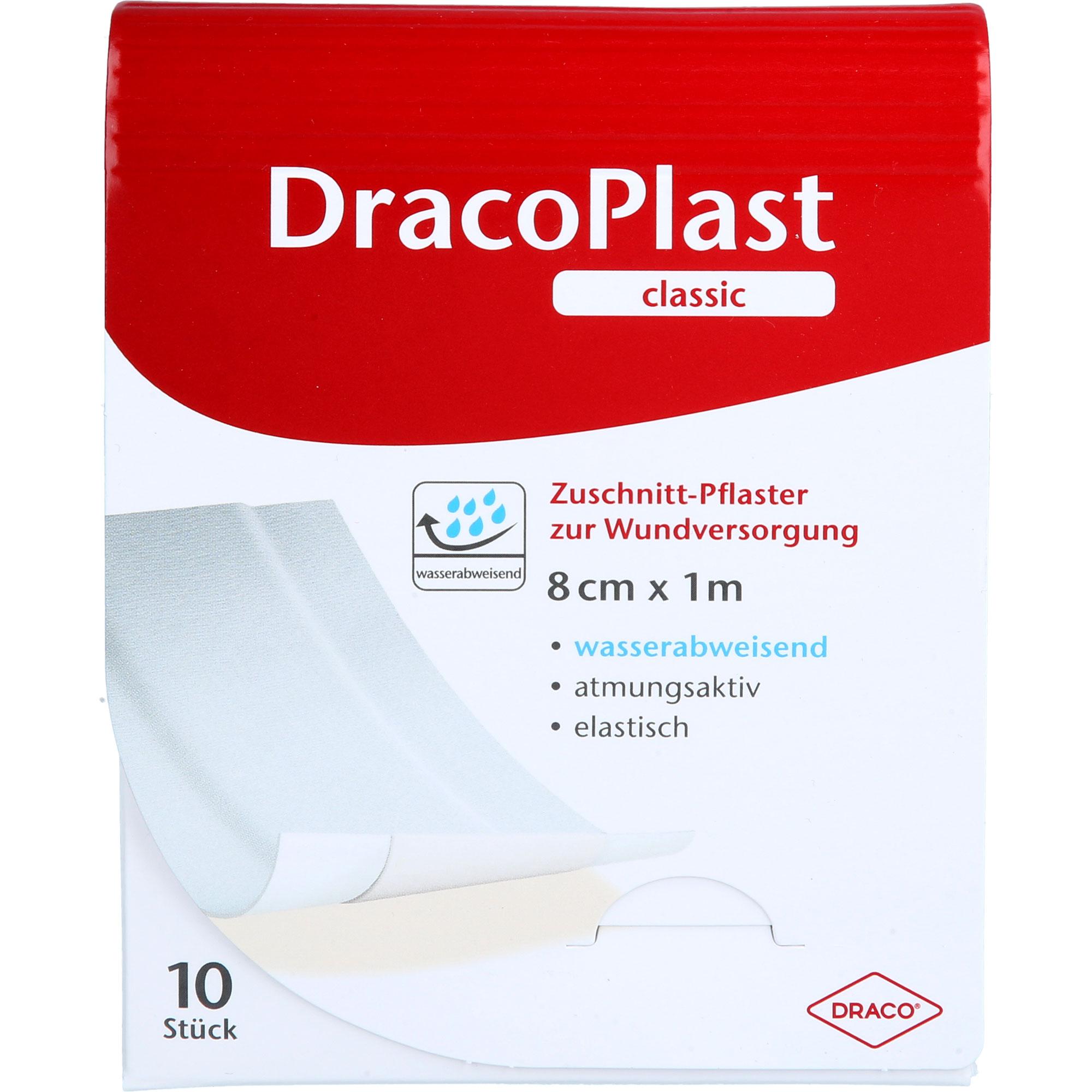 Dracoplast Classic Pflaster 8cmx1M Weiß