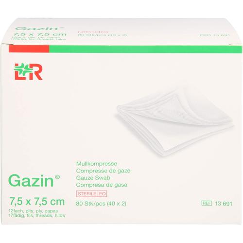 Gazin Mullkomp.7.5x7.5 cm Steril 12Fach 40x2 St 1001 Artikel Medical bei onfy.de kaufen 14444226