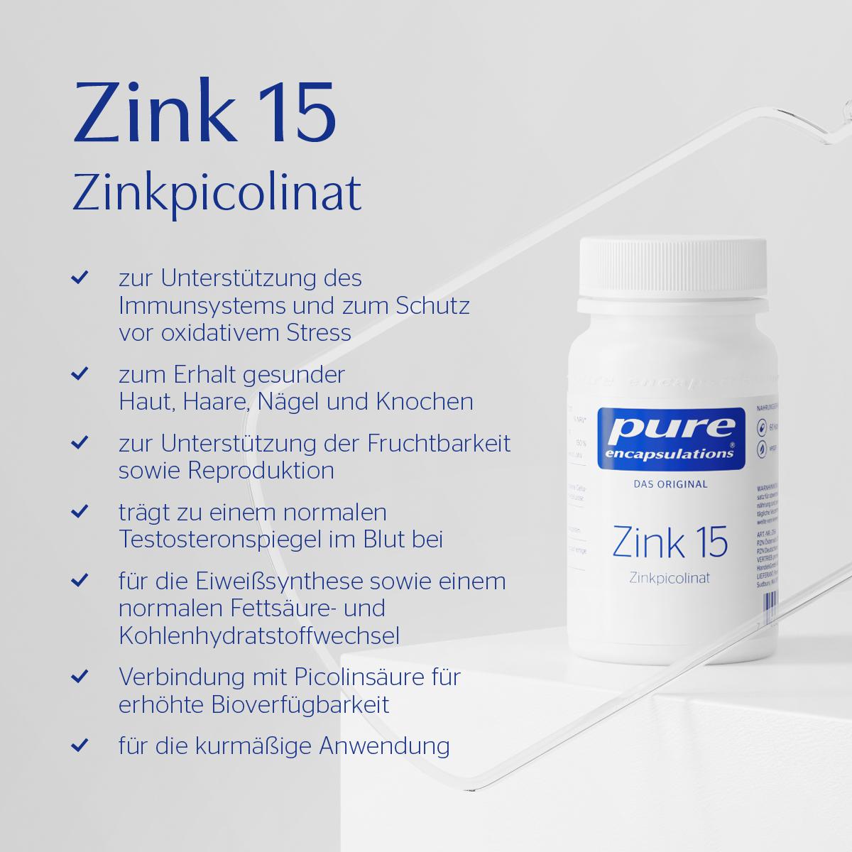 Pure Encapsulations Zink 15 Zinkpikolinat 30 St pro medico bei onfy.de kaufen 19433003