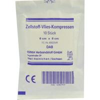 Zellstoff Vlies-Kompressen 6x8cm Unsteril