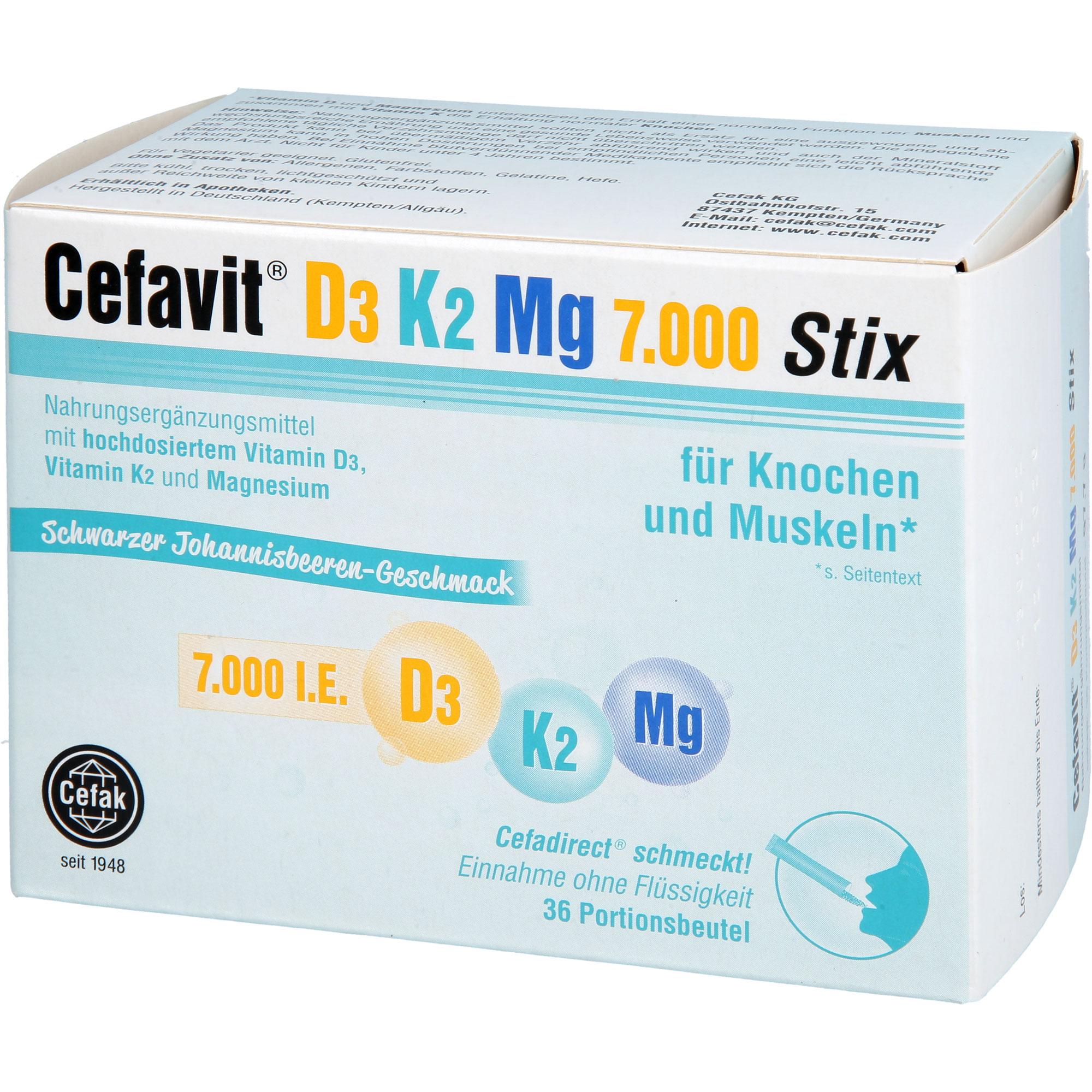 Cefavit D3 K2 mg 7.000 Stix 36 St Cefak bei onfy.de kaufen 18849405