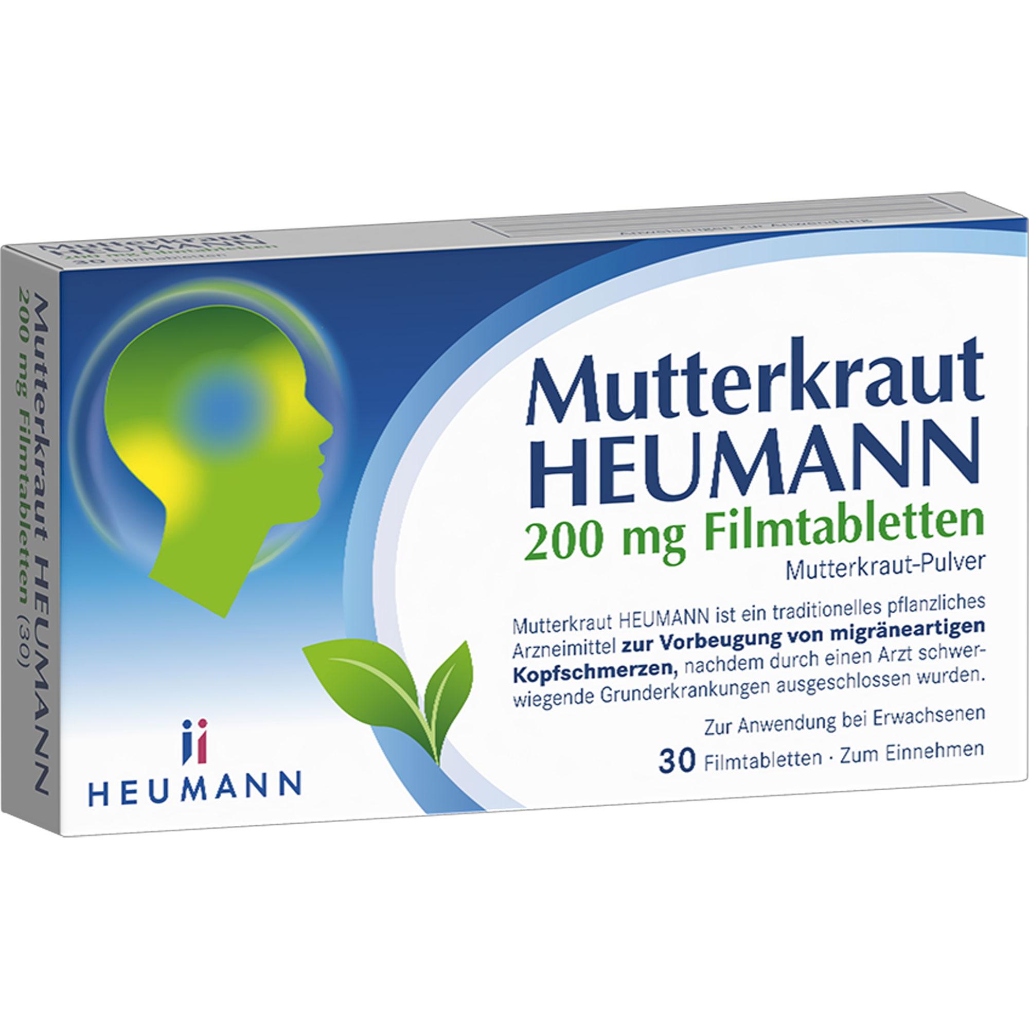 Mutterkraut Heumann 200 mg Filmtabletten 30 St HEUMANN PHARMA GmbH & Co. Generica bei onfy.de kaufen 19283236