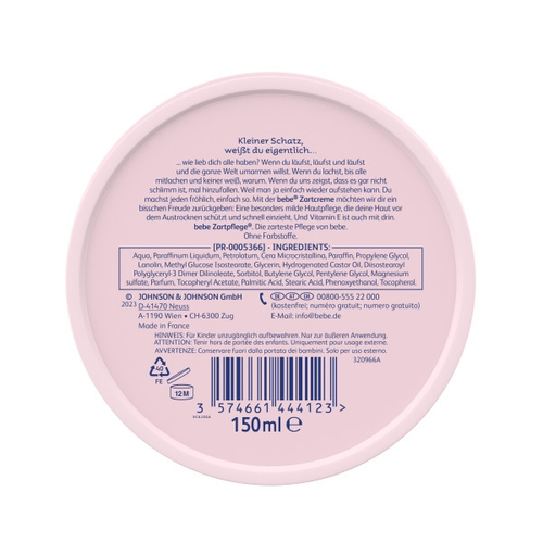 Bebe Zartpflege Zartcreme 150 ml Kenvue Germany GmbH (Mass) bei onfy.de kaufen 11212969
