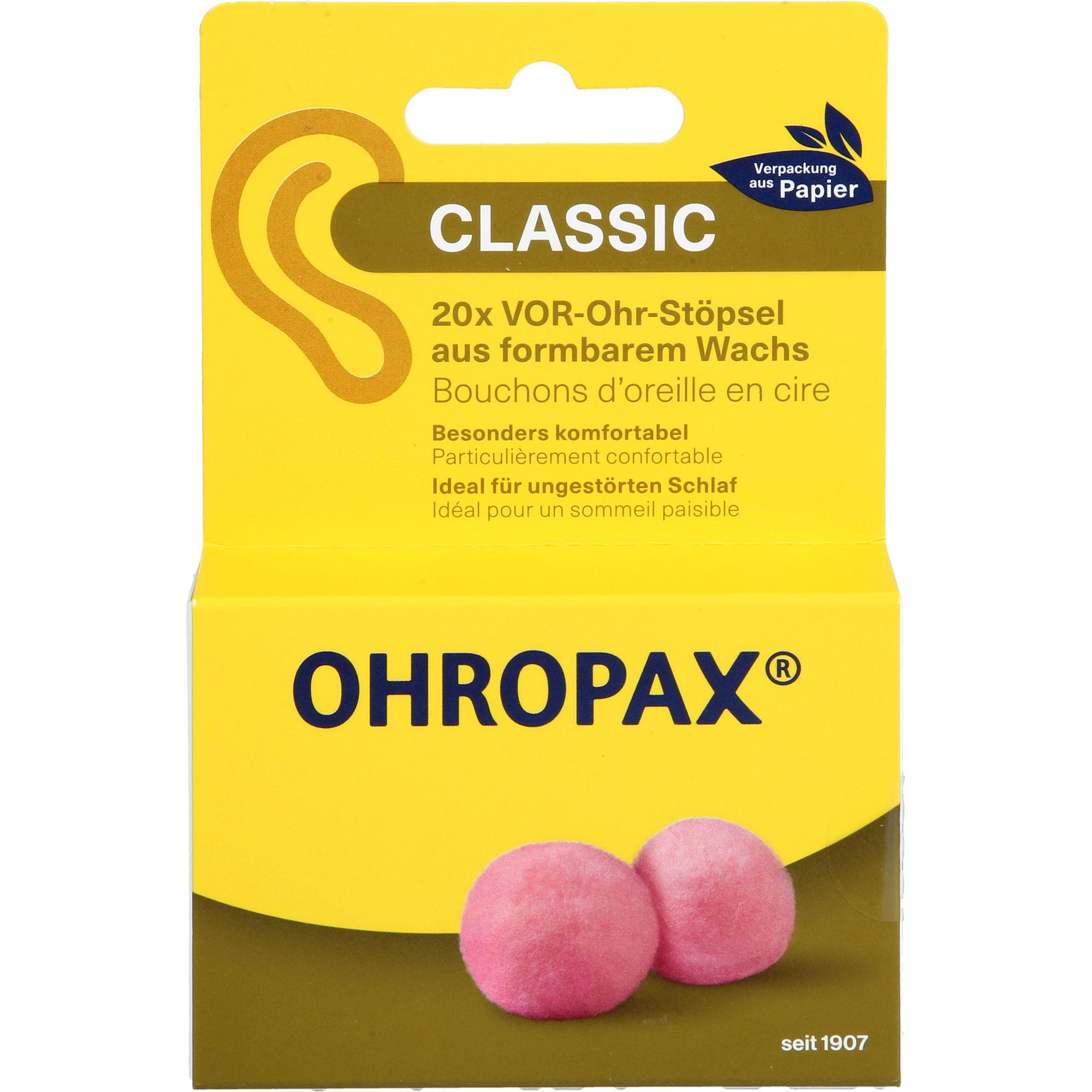 Ohropax Classic Wachs Vor-Ohr Stöpsel null