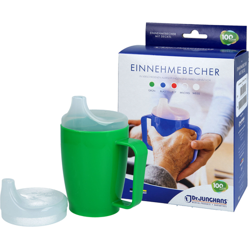 Einnehmebecher M.griff+2Deckel 4+12Mm Grün 1 St Dr. Junghans Medical bei onfy.de kaufen 01687683
