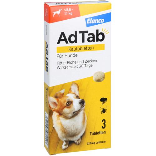 Adtab 225mg Hund 5.5-11kg 3 St Elanco Deutschland Gmbh bei onfy.de kaufen 18752657