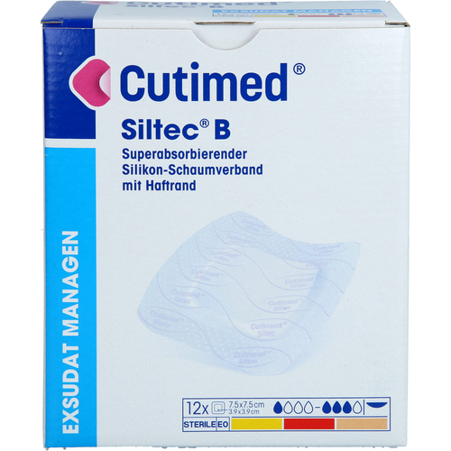Cutimed Siltec B Schaumverb.7.5x7.5 cm M.haftr. 12 St Docpharm bei onfy.de kaufen 01293441